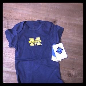 New Baby Michigan Wolverines one-sie